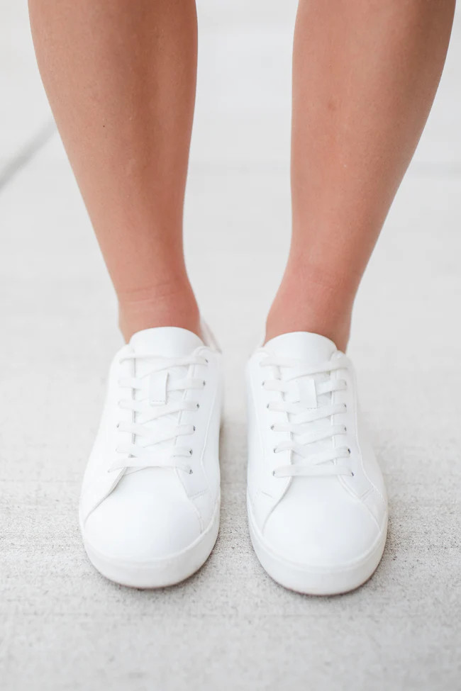 Karlie Taupe Heel White Sneaker SALE | Pink Lily