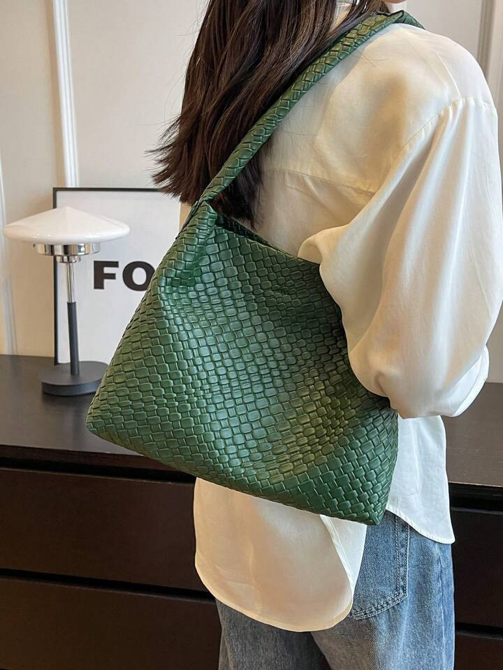 New Fashion Women's Woven Shoulder Bag/ Crossbody Bag/ Tote Bag/ Large Capacity Buckets Bag For S... | SHEIN