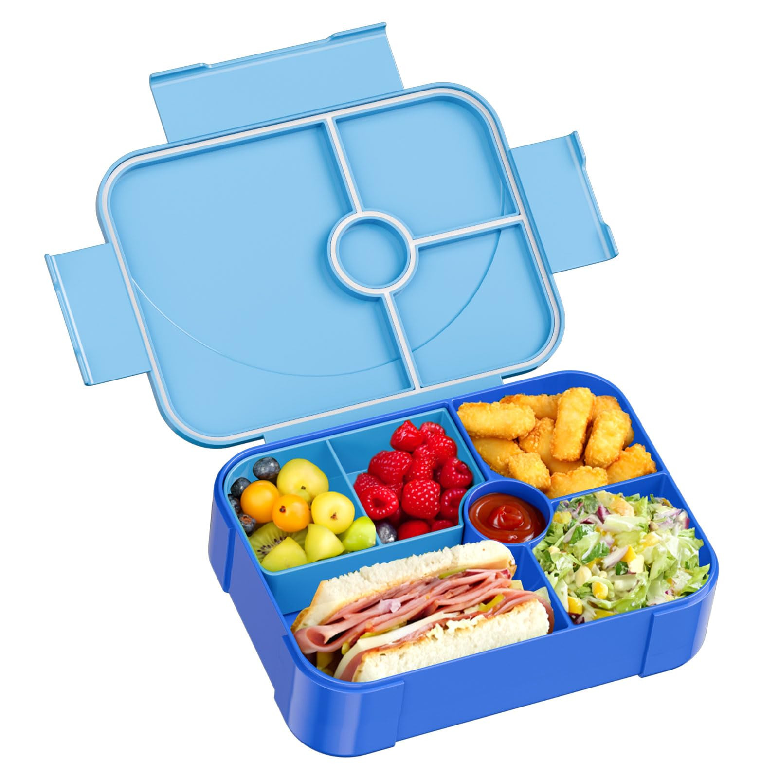 Lunch Box Kids Bento Box, Leakproof Bento Lunch Box with 6 Compartments, BPA-Free Lunch Container... | Amazon (US)