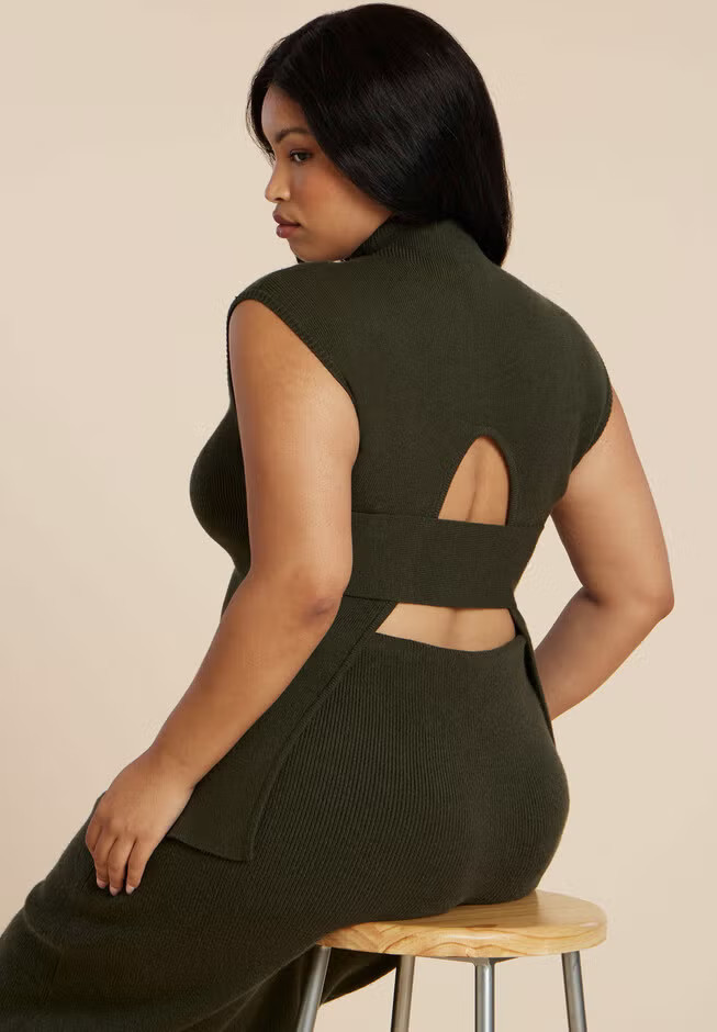 Open Back Sweater Top | Eloquii