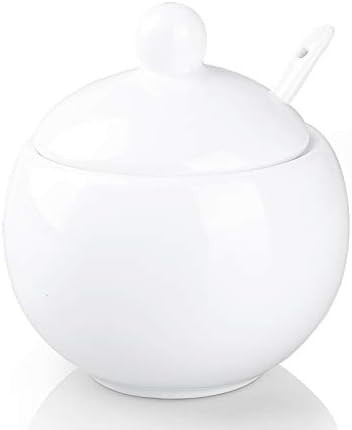 Zoneyila Porcelain Sugar Bowl, Ceramic Sugar Bowl with Lid, Sugar Bowl with Spoon and Lid, Sugar ... | Amazon (US)