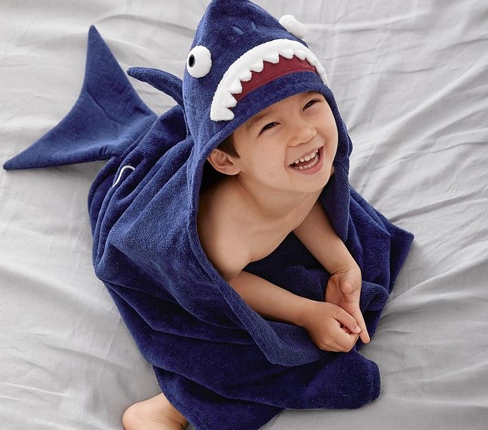 Shark Kid Hooded Towel | Pottery Barn Kids