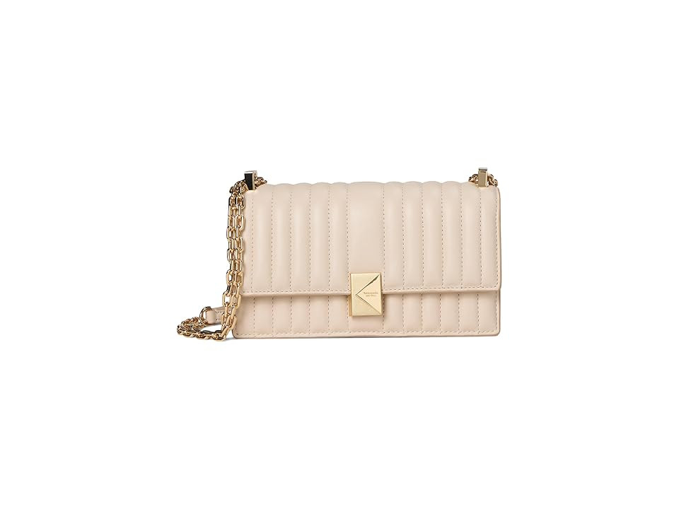 Kate Spade New York Tribeca Quilted Leather Mini Flap Chain Crossbody Wallet Women's Handbags Milk Glass, Leather/Polyester | Zappos