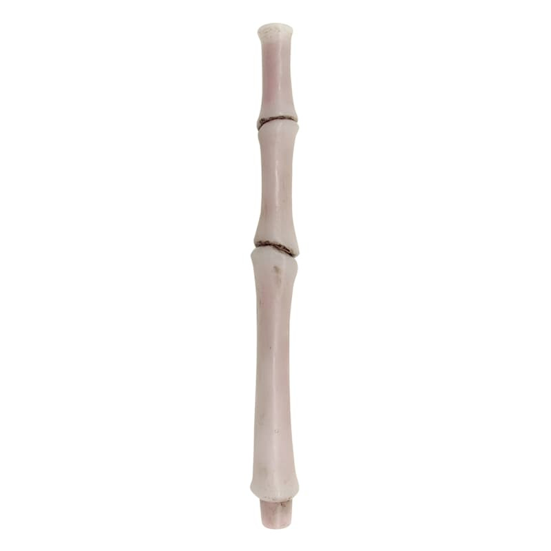 White Bone Bleeding Taper Candle, 12" | At Home