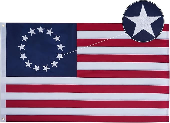 Bradford Betsy Ross Flag 3x5 ft Outdoor Embroidered 13 Star American Flags Heavy Duty, Double Sid... | Amazon (US)