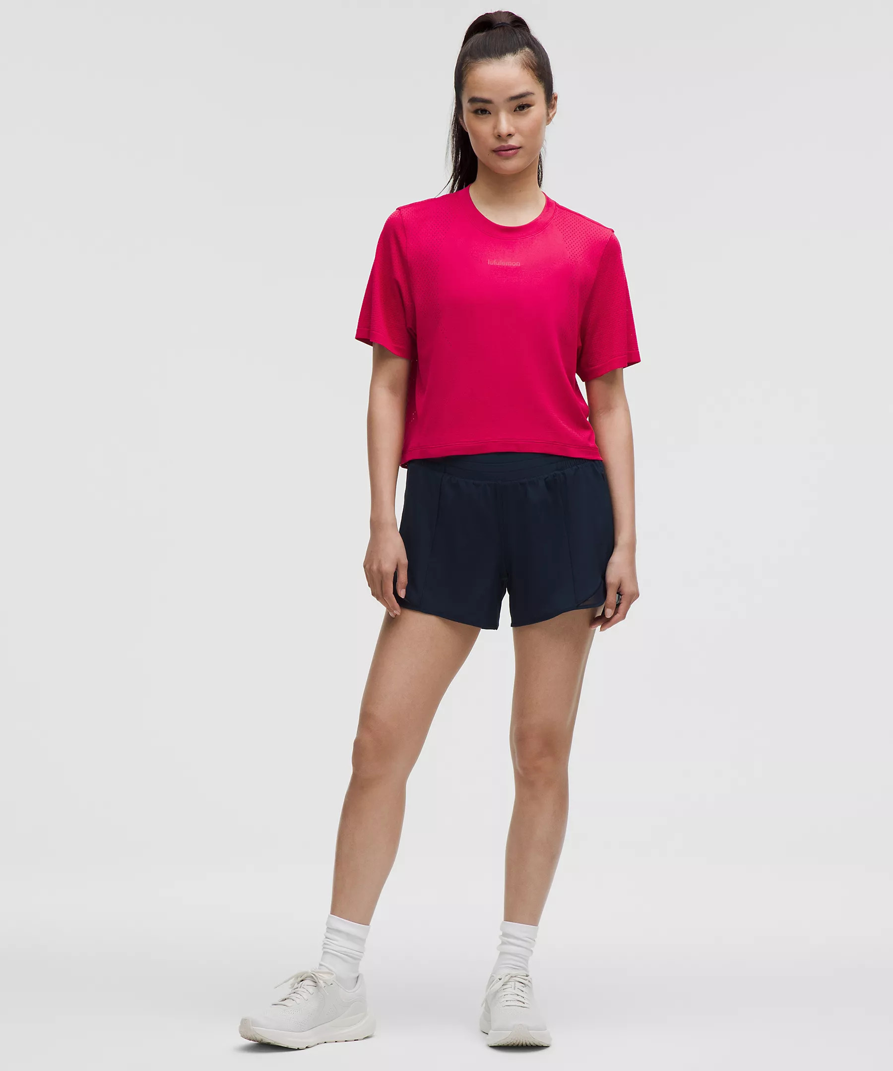 Swiftly High-Low Cropped Short-Sleeve Shirt | Lululemon (US)