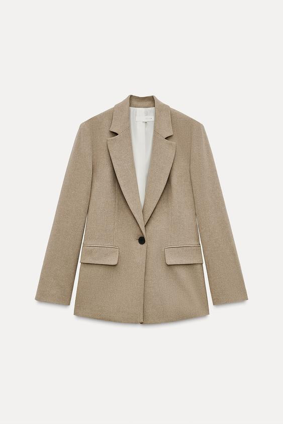 STRAIGHT BLAZER WITH PADDED SHOULDERS | Zara US