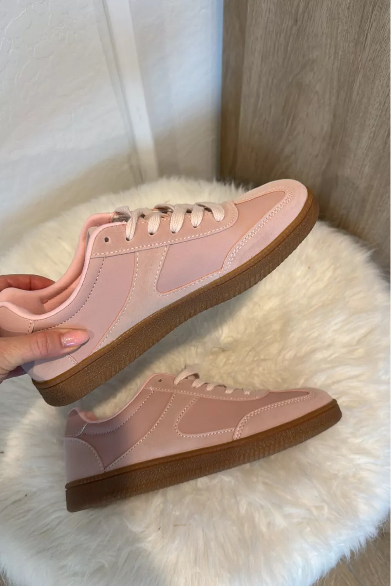 Love these new pink sneakers I got from Walmart!  Runs tts

Walmart 
Sneakers 
Tennis shoes 

#LTKStyleTip #LTKFindsUnder50 #LTKShoeCrush