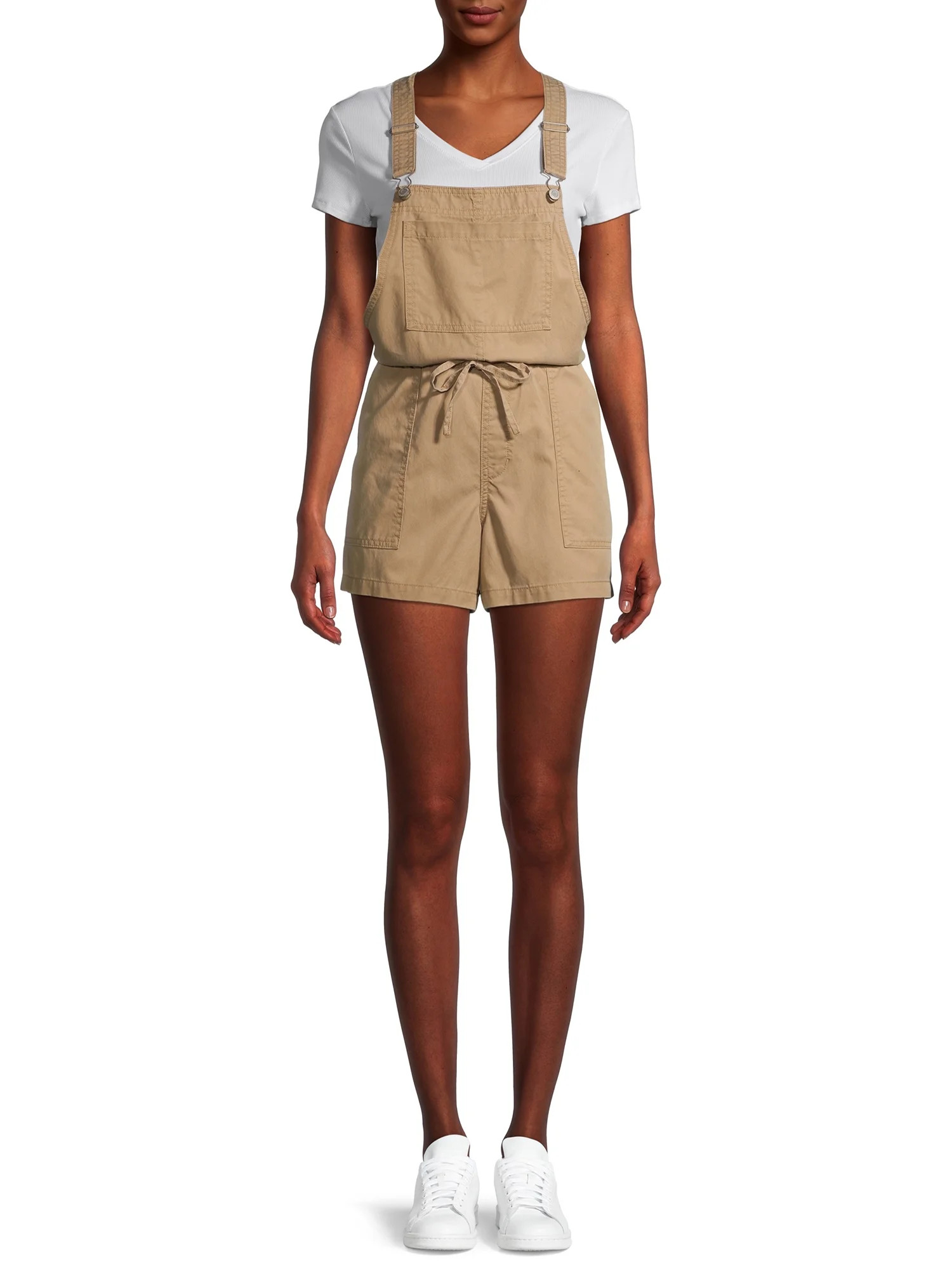 Time and Tru Women's Lightweight Soft Shortalls | Walmart (US)