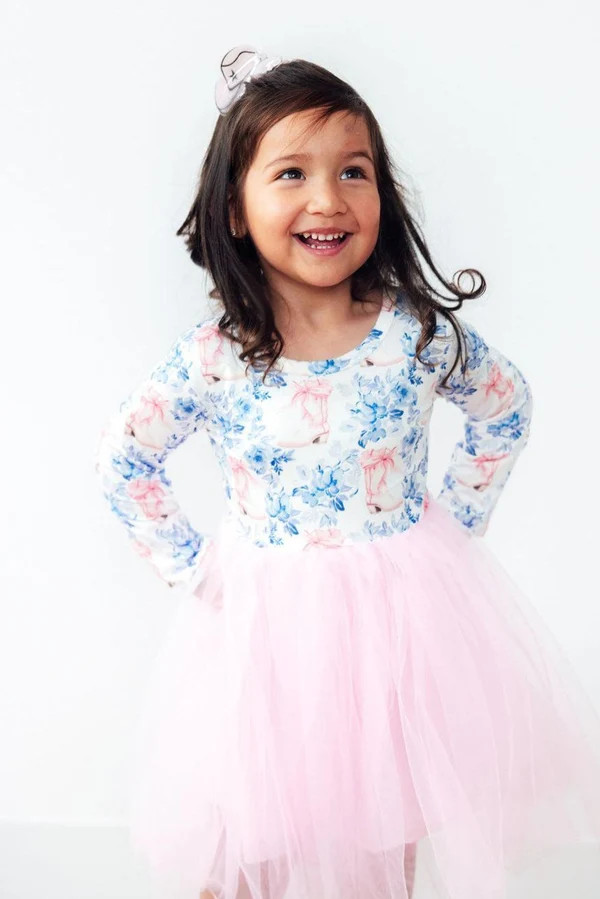 Boots with the Bows L/S Tutu Dress | Mila & Rose