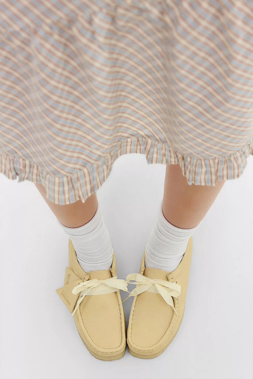 Clarks Originals Yellow Wallabee Leather Shoes | Urban Outfitters UK