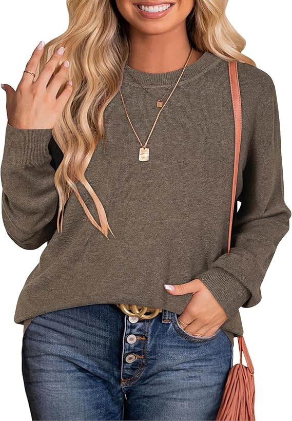 Arach&Cloz Women's Plus Size Wool Blend Sweater Fall Long Sleeve Tops 2025 | Amazon (US)