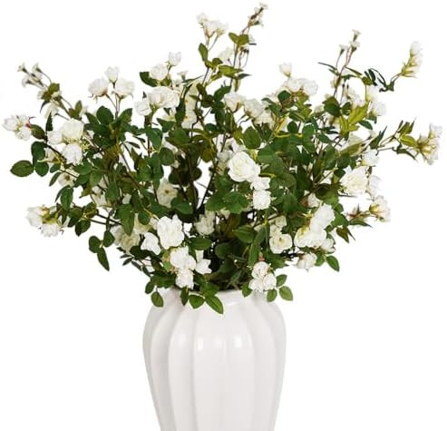 Melorca&Guilla Artificial Flowers Fake Flowers,6PCS 29" Artificial Rose for Vase, Long Stems Whit... | Amazon (US)