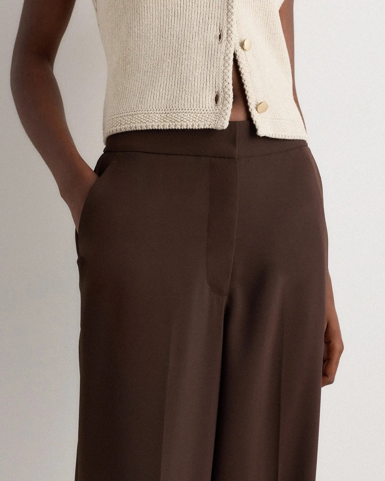 Stretch Crepe Classic Trouser Pants | Quince