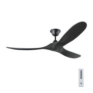 Monte Carlo Maverick 60 in. Indoor/Outdoor Matte Black Ceiling Fan with Matte Black Blades, DC Mo... | The Home Depot