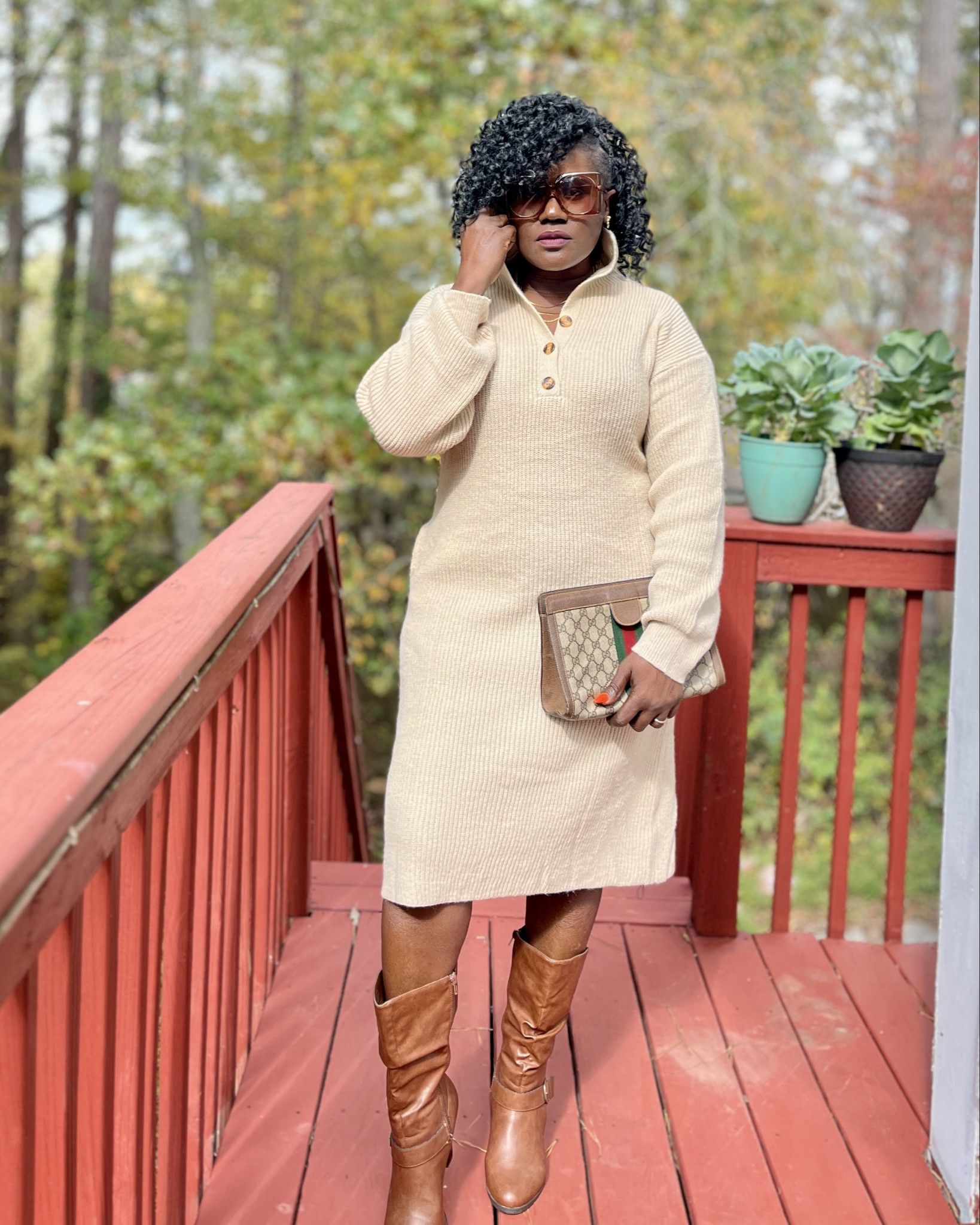 I can’t be the only one  who refuses to let fall go! This sweater dress by STYLEWE is reason enough for me to want this season to stay. The best thing about the dress? It has pockets!!
. 
#sweaterdress #stylewe #falloutfitinspo #fallstyle #fallstyleinspiration #guccibag #vintageguccibag 

#LTKFindsUnder100 #LTKSeasonal #LTKMidsize