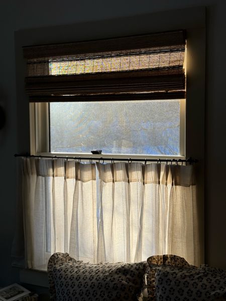 Late afternoon sun through the semi-sheer café curtains. 

Amazon home, window treatments, linen curtains, drapes, home decor, pinch pleat curtains 

#LTKMostLoved #LTKfindsunder50 #LTKhome