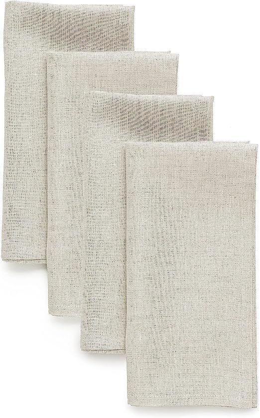 Amazon.com: Solino Home Linen Napkins Set of 4 – Light Natural, 20 x 20 Inch – Athena, Europe... | Amazon (US)
