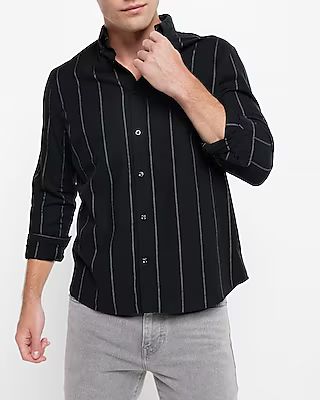 Slim Striped Stretch Oxford Shirt | Express