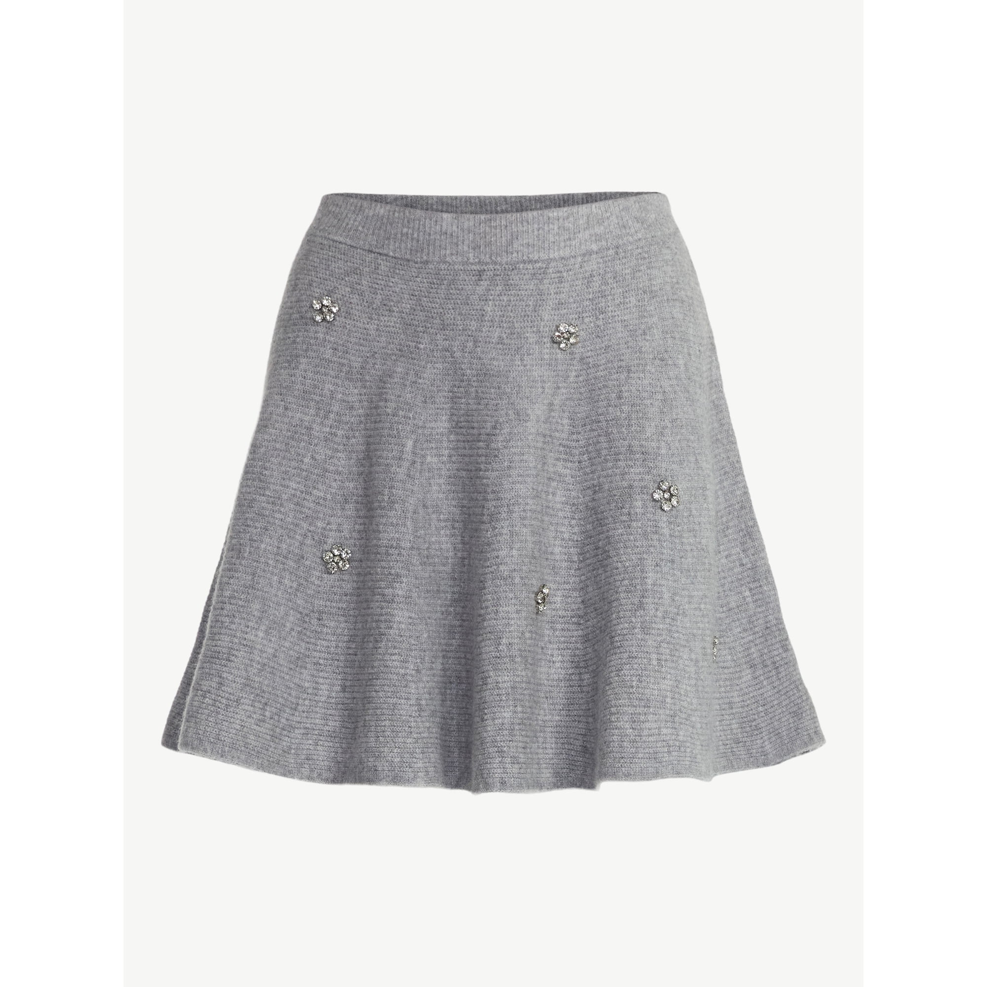 Free Assembly Women's and Women’s Plus Embellished Mini Sweater Skirt, Sizes XS-4X | Walmart (US)