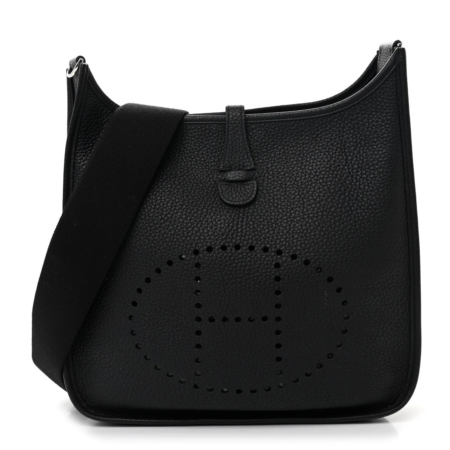 Taurillon Clemence Evelyne III PM Black | FASHIONPHILE (US)