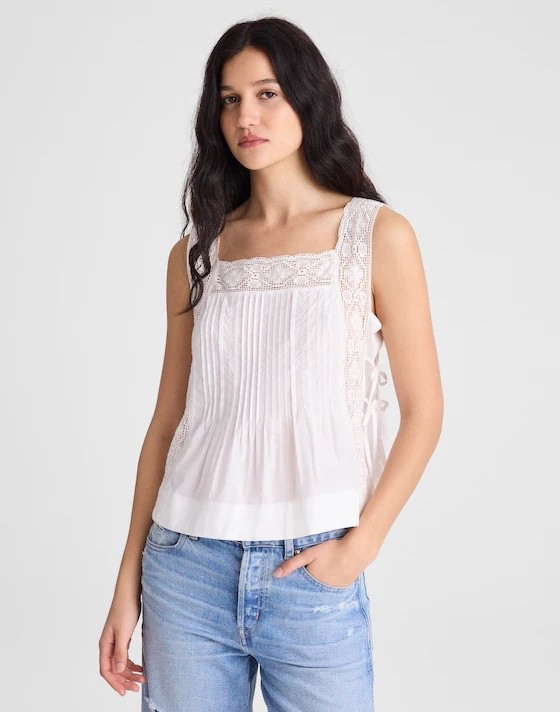 Love this Sophie top from Madewell for the summer afternoon informal outings. Perfect white strap top.

#LTKootd #LTKmomlife #LTKOver40