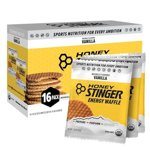 Honey Stinger Organic Vanilla Waffle, Energy Stroopwafel for Exercise, Endurance and Performance, Sports Nutrition for Home & Gym, Pre and Post Workout, 16.96 Ounces (Pack of 16) | Amazon (US)