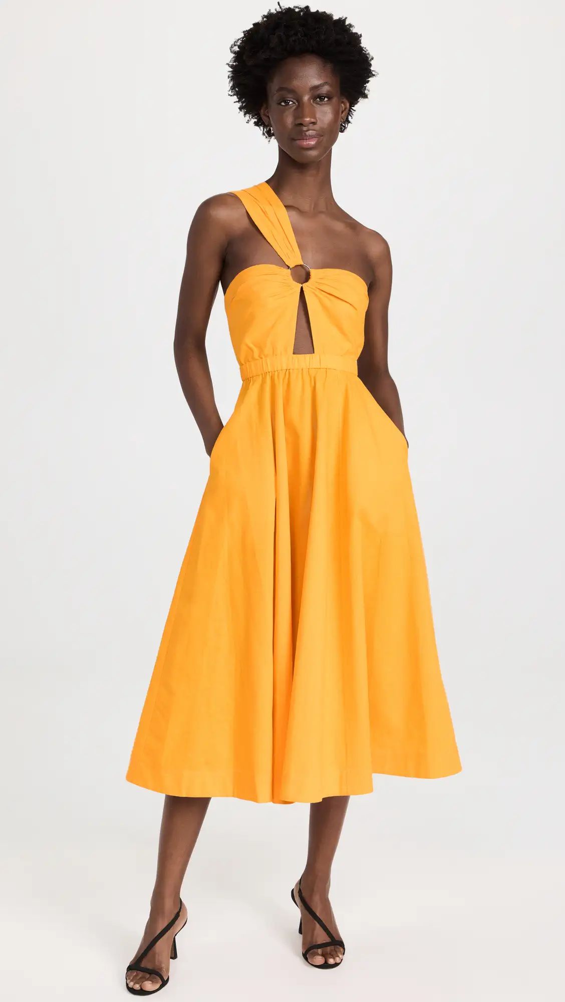 One Shoulder Cutout Dress W/ O-Ring | Shopbop
