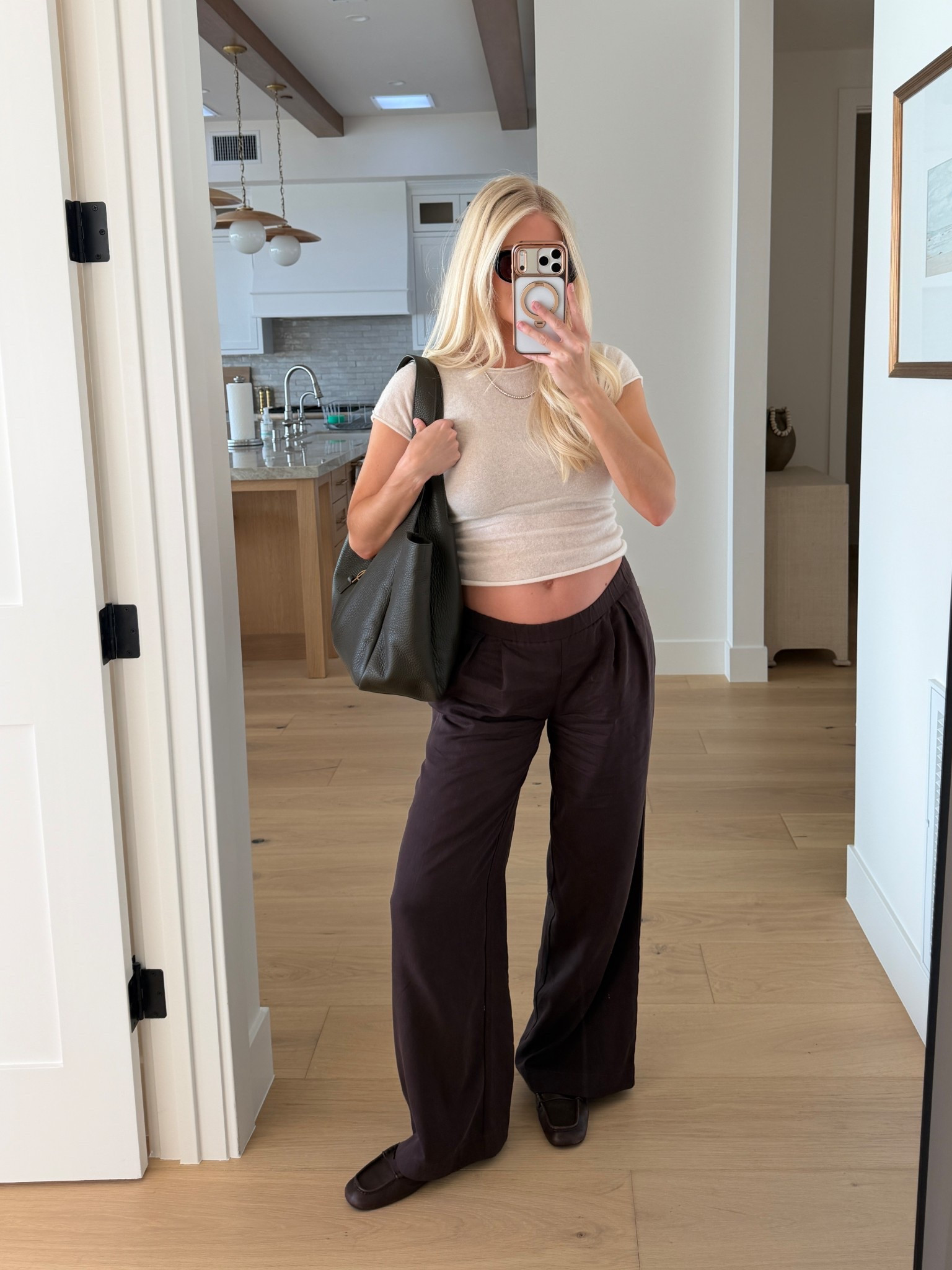 Med in tee, small in pants, true size in shoes   liner: tan, gloss: sweet mouth, code: KPGS20! for tennis necklace!