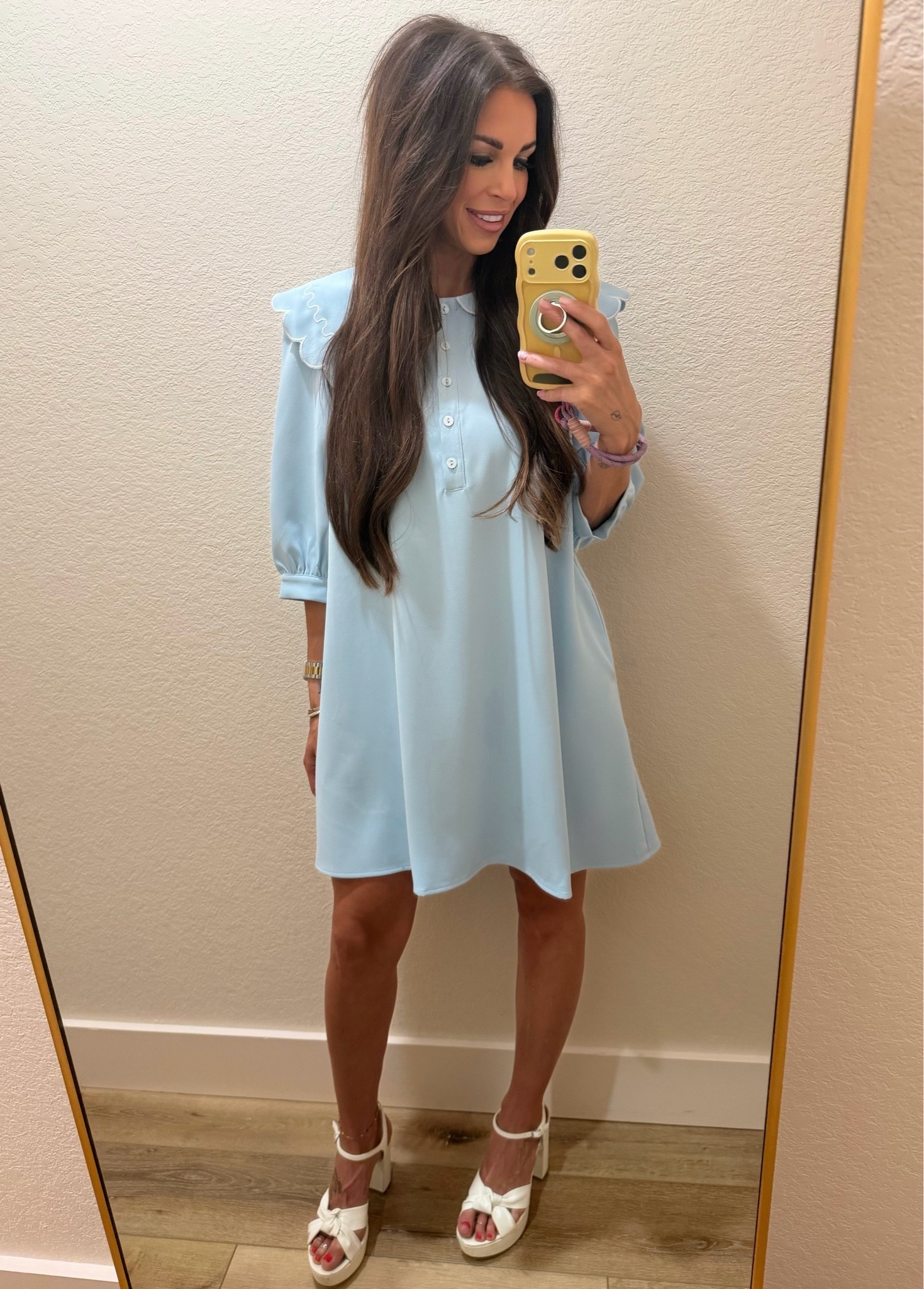 Amazon blue dress w collar detail size- SMALL

#LTKSeasonal #LTKWorkwear #LTKootd