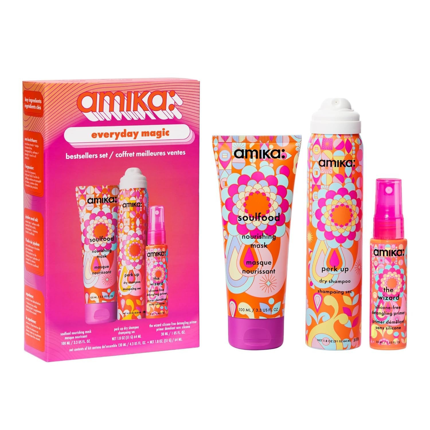 amika everyday magic bestsellers set | gift set for all hair types, TSA travel-size approved | Amazon (US)