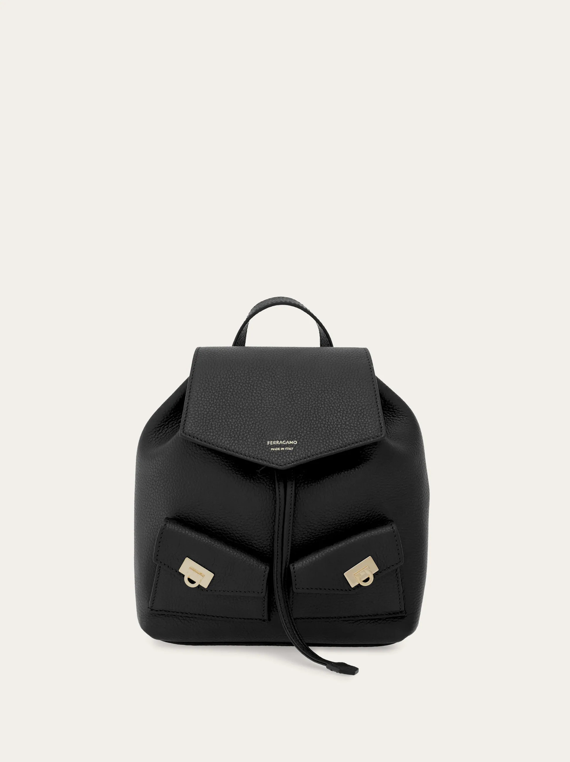 Ferragamo Women Multipocket mini backpack Black | Ferragamo