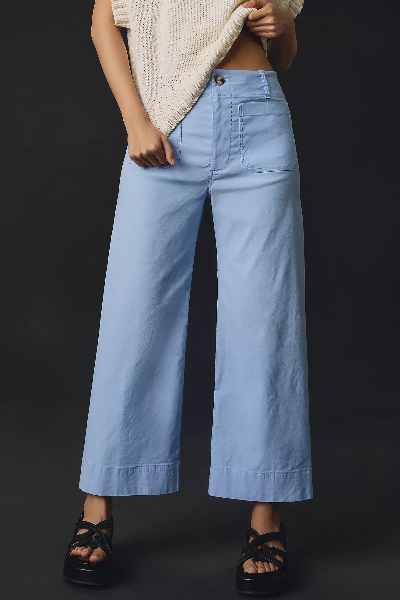 The Colette Cropped Wide-Leg Pants by Maeve | Anthropologie (US)