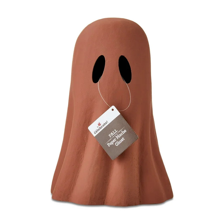 Decoración de Mesa de Papel Mache Marrón Fantasma, 11" de Altura, Halloween de Way To Celebrate | Walmart (US)