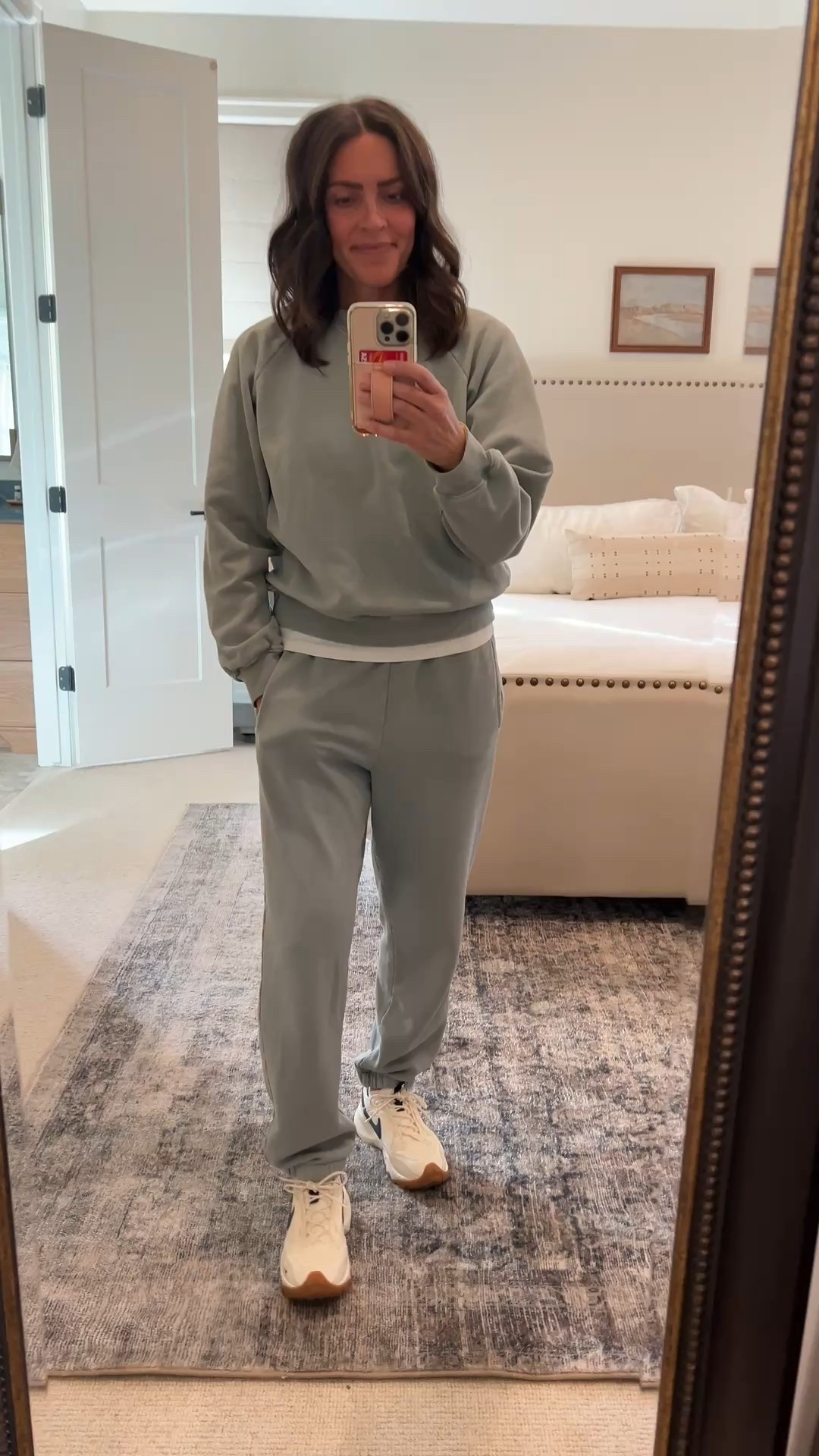 Comfiest sweats that come in the best colors. Gap sweats are my favorite. Wearing a small in both top and bottom  

#LTKActive #LTKmomlife #LTKOver40