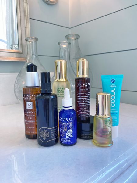 An effective skincare routine for sensitive or reactive skin. Gretchen has highly sensitive skin, and after years of swollen eyes, rashes and other allergic reactions, she has landed on this group of products that work to give her beautiful, glowing skin without any adverse effects. 

Face sunscreen
Oil cleanser
Dark spot corrector 
Face serum 

#LTKbeauty