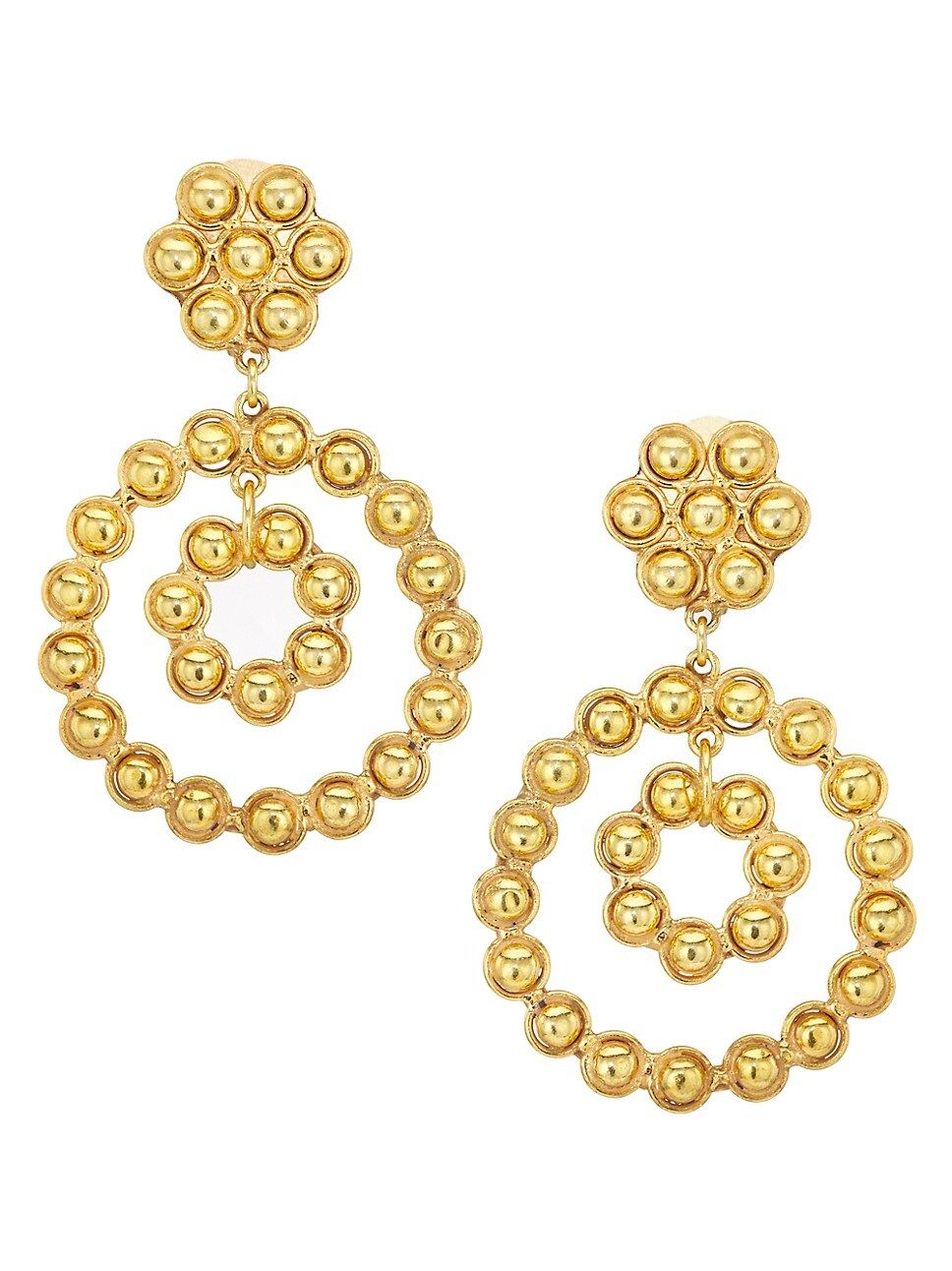 22K Gold-Plated Flower Drop Earrings | Saks Fifth Avenue