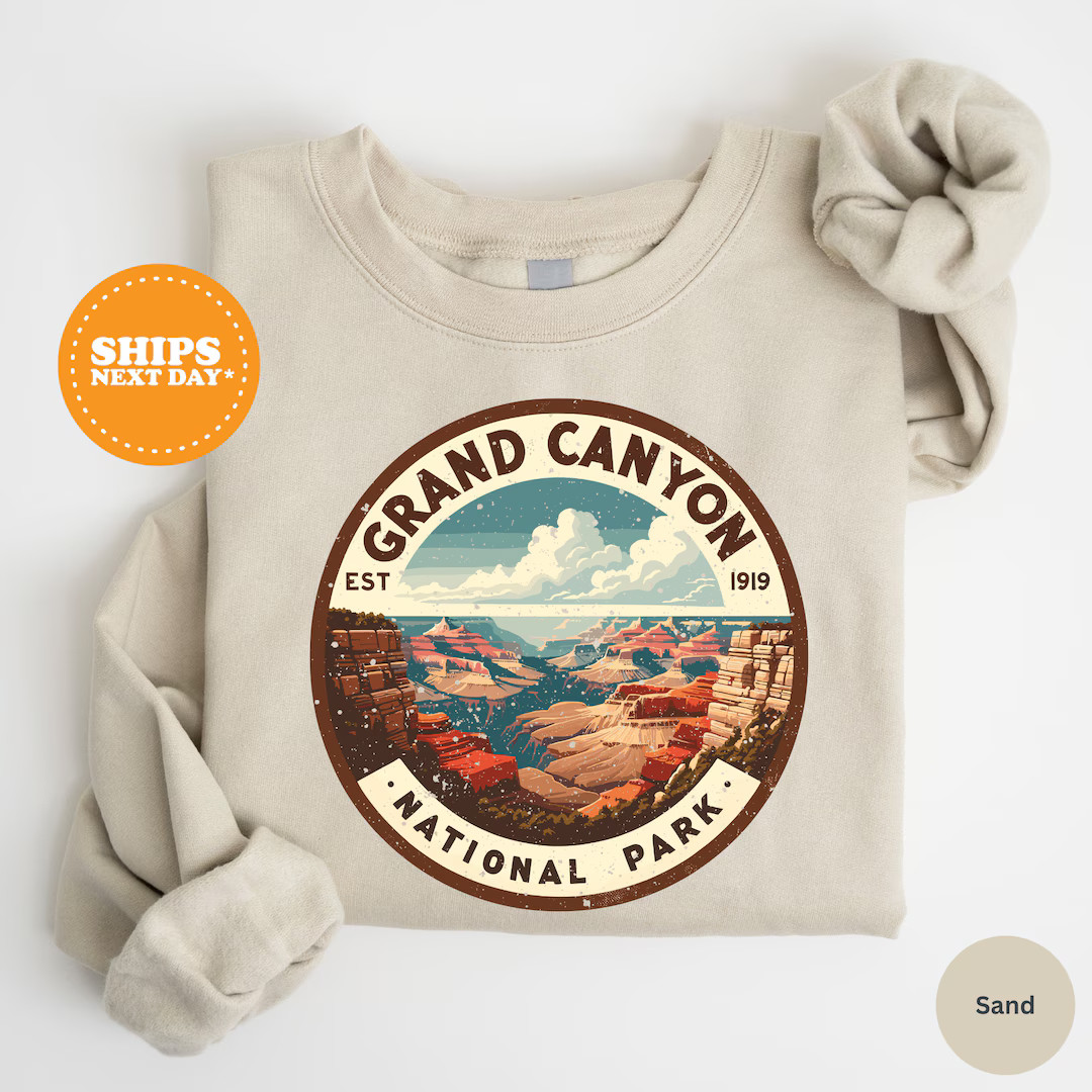Retro Sweatshirt, Oversized Hoodie, Aesthetic Crewneck, Grand Canyon National Park Sweatshirt, Ar... | Etsy (US)