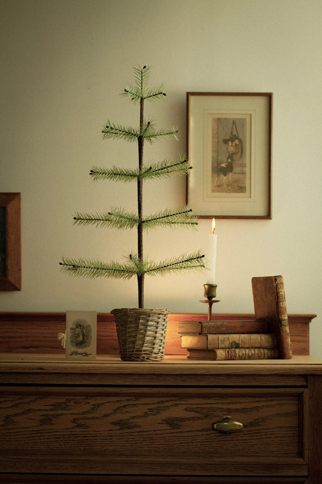 German Goose Feather Christmas Tree pale muted green | Etsy (US)