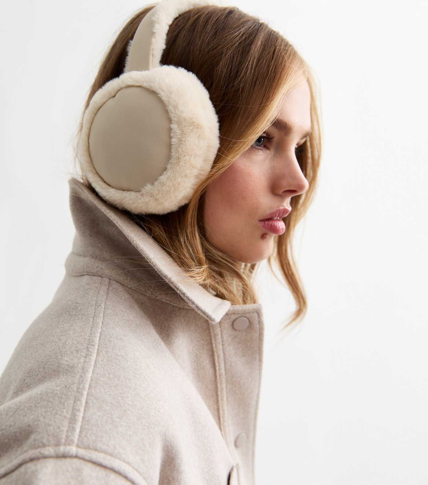 Cream Faux Fur Earmuffs  | New Look | New Look (UK)