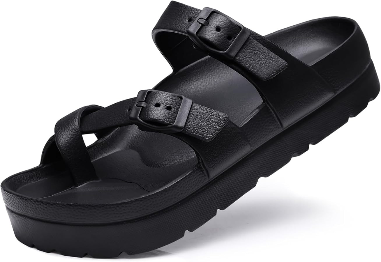 Goosecret Women's Platform Sandals with Arch Support Comfortable Foam Slides Summer Beach Sandals... | Amazon (US)