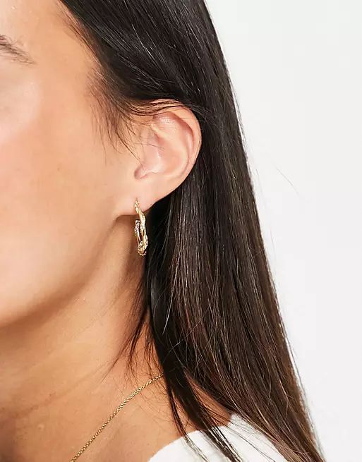 & Other Stories recycled brass embellished hoop earrings in gold | ASOS (Global)