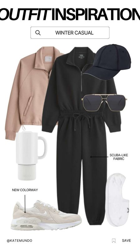 Winter style. Winter outfit. Casual chic. Nike sneakers. Scuba jumpsuit. Activewear. Sunglasses. bomber. Tumbler. Crew socks. Mom style. Everyday outfit. Bump style. Maternity. Spring outfit. Outfit inspiration

#LTKMostLoved #LTKstyletip #LTKsalealert