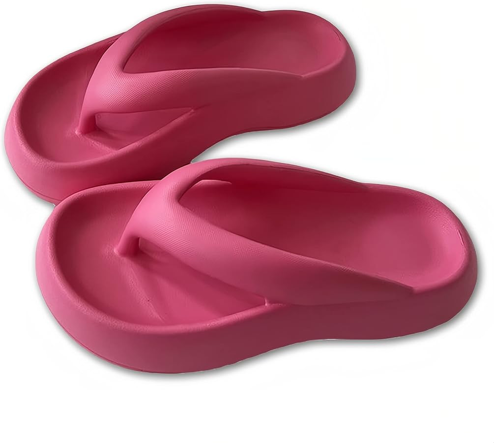 Cloud Comfy Flip Flops for Women Lightweight Thicken Sole Pillow Slippers Cute Cushioned Slippers... | Amazon (US)