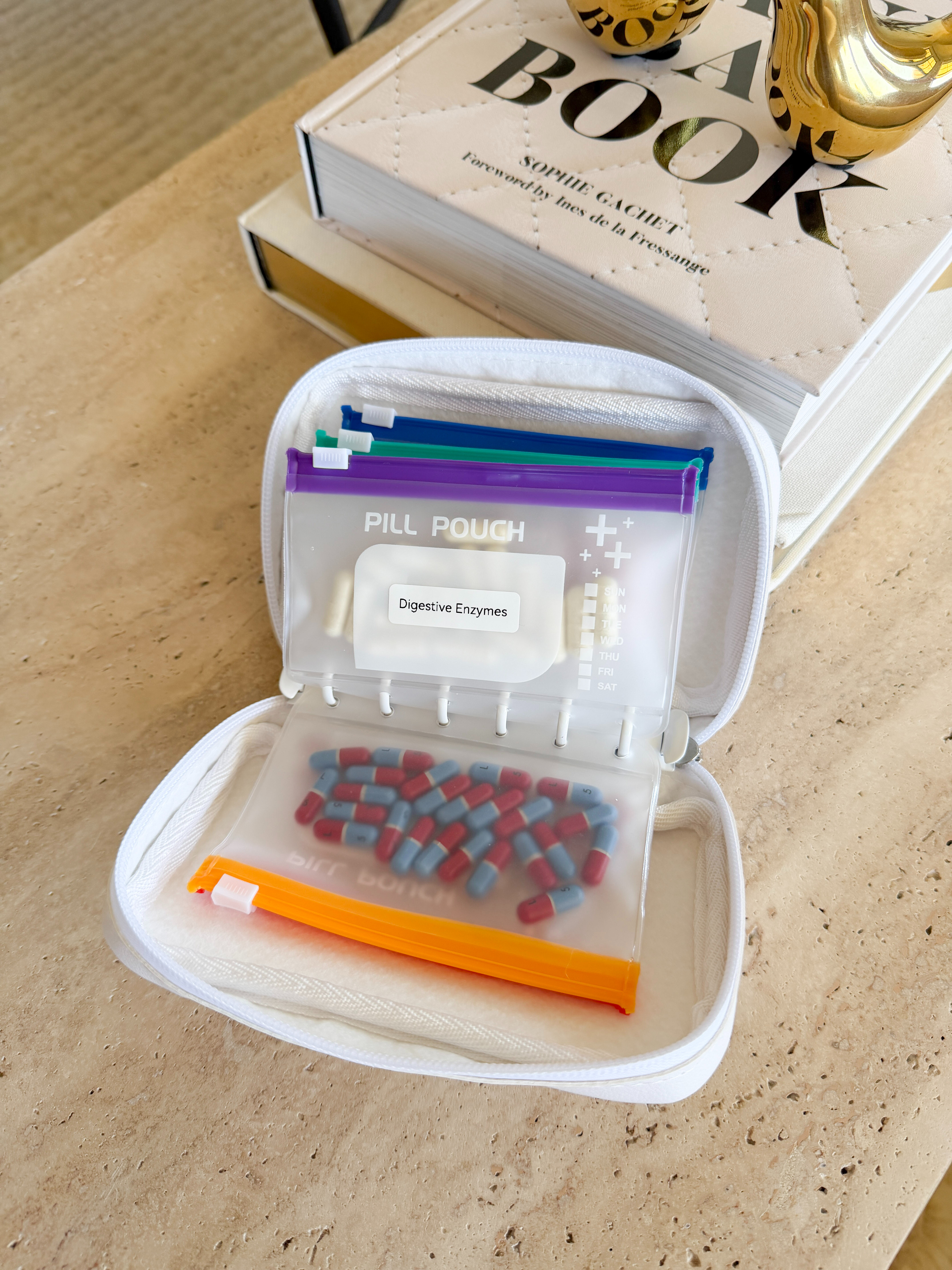 This travel pill organizer is made for keeping everything in one place without the bulk. 💊✨ The 7 large, waterproof, color-coded pouches hold plenty while keeping your meds sorted and easy to grab—perfect for travel and everyday organization!
 

 #LTKTravel
