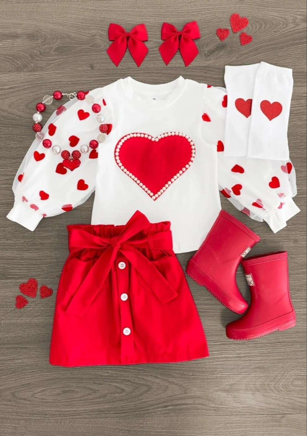 Girls Valentines Day outfit red hearts

#LTKStyleTip #LTKSeasonal #LTKKids