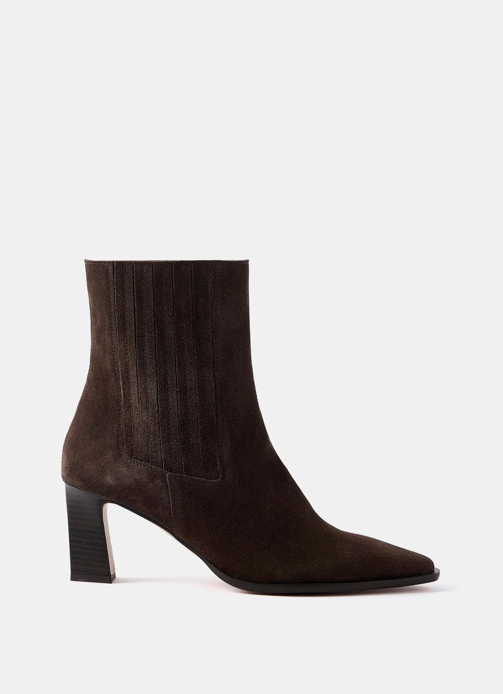 Milly Neutral Suede Ankle Boots | Mint Velvet