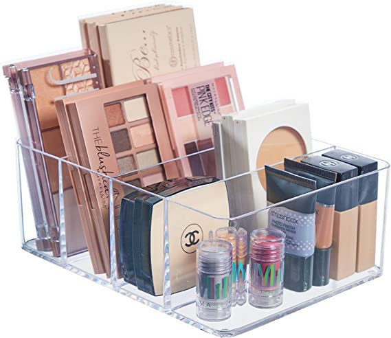STORi 4-Compartment Clear Plastic Organizer | Rectangular Divided Makeup and Vanity Storage Bin |... | Amazon (US)