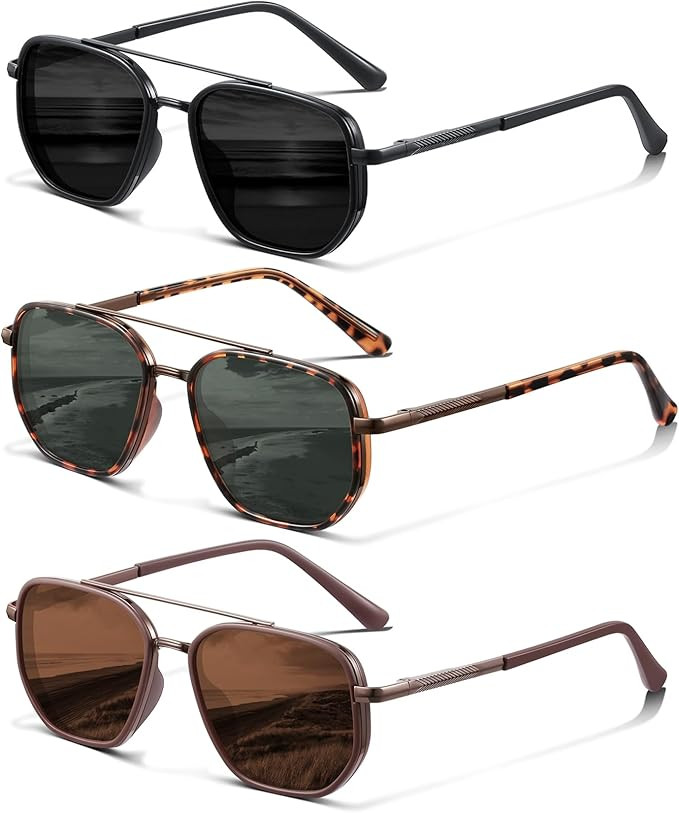 Aviator Sunglasses for Women Polarized Tangle Free Sunglasses for Driving Traveling UV400 Protect... | Amazon (US)