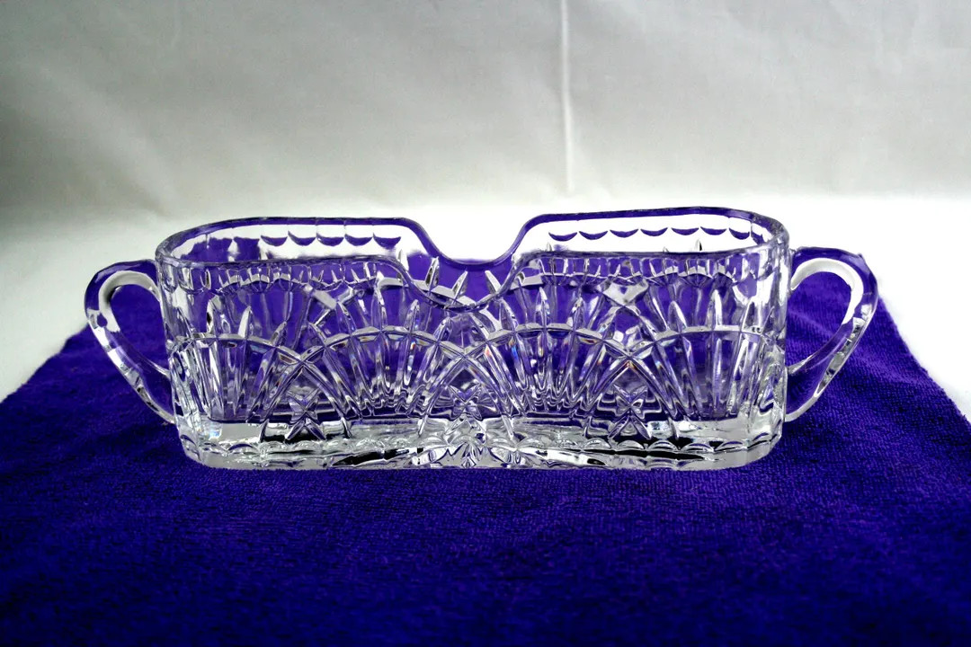 Shannon-godinger Cut Lead Crystal Silverware Holder/caddy (sold Individually, 3 Initially Availab... | Etsy (US)